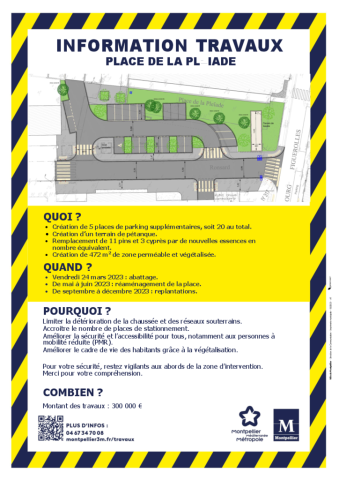 Aménagement de la place de La Pléiade à Montpellier