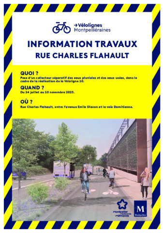 Pose d’un collecteur séparatif des eaux pluviales et des eaux usées